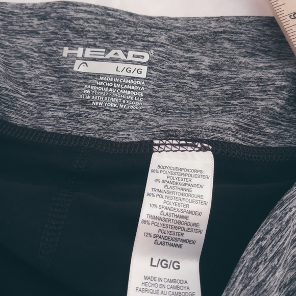 Head Fresh Mesh Black Heather Tennis Skort Nwt L - Picture 9 of 10